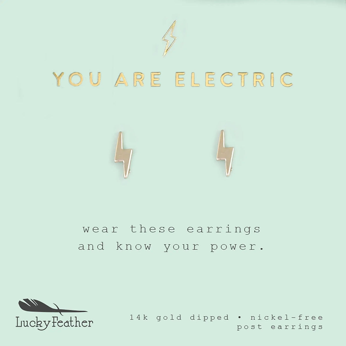 New Moon Gold Earrings - ELECTRIC/BOLT — IN STOCK