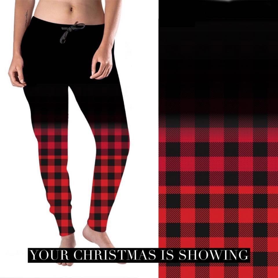 Buffalo Plaid Dipped Joggers — IN STOCK