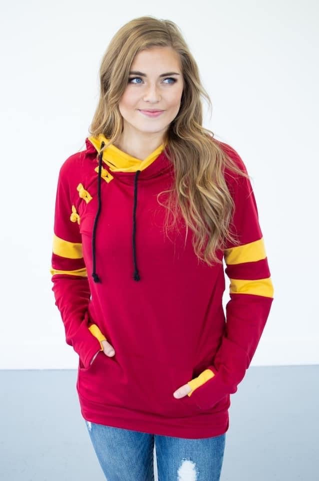 Rogue Society Red/Gold Varsity Hoodie - IN STOCK