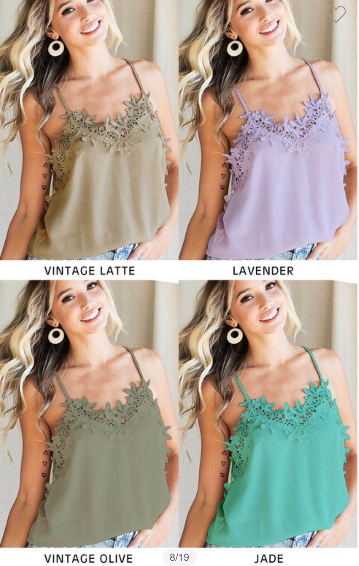 Lace Cami Tank Top — IN STOCK